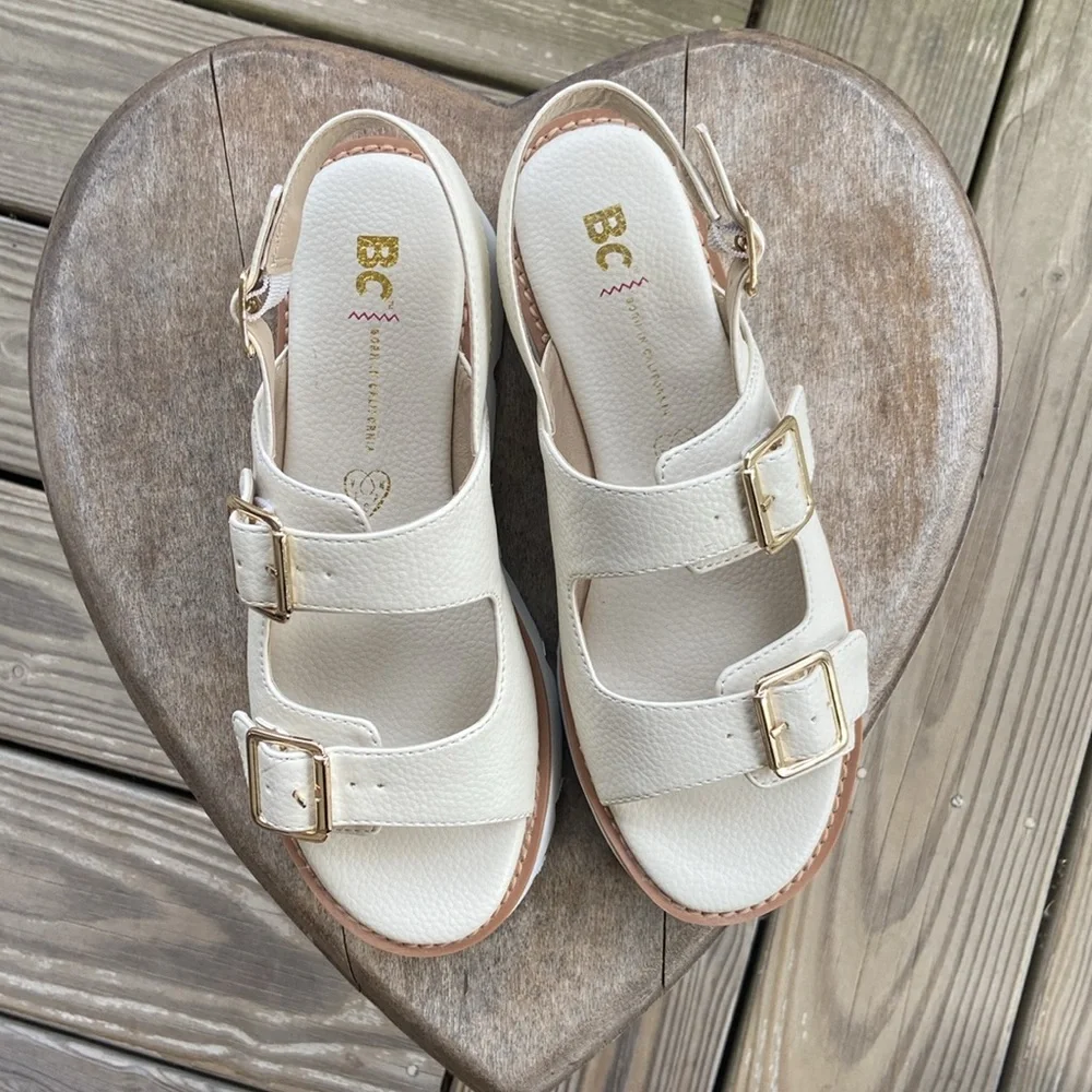 Anthropologie BC Footwear It's Happening Vegan Leather Sandal Women's Size 7.5 - Picture 12 of 14